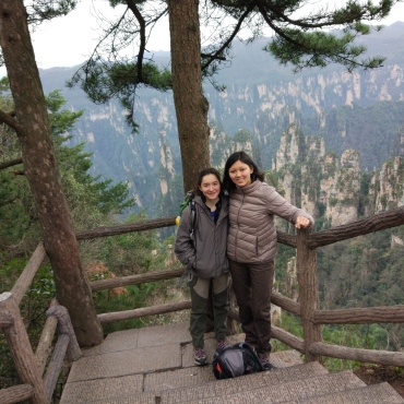 Gabby and a friend in Zhangjiajie National Park